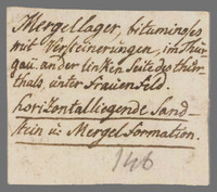 L 01328
<br/>
Label met opschrift
<br/>
<em>Escher von der Linth, Johannes Conrad (1767-1823)</em>